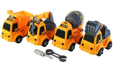 Набор машин 666-30 строительные (конструктор) 4шт. (60)