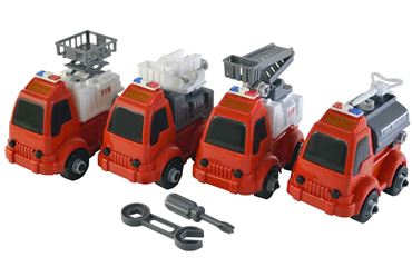 Набор машин 666-32 пожарный (конструктор) 4шт. (60)