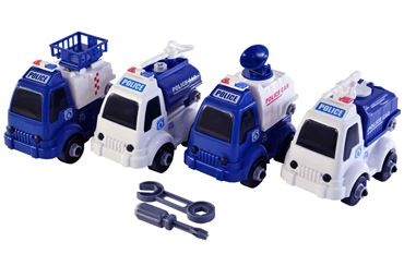Набор машин 666-40 полиция (конструктор) 4шт. (60)