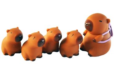 Набор резиновых игрушек 569B-3 Капибара 5шт. (216)