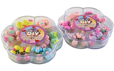 Набор серёжек для девочек A116-9 в боксе 7шт. (6шт.в уп.) (384)