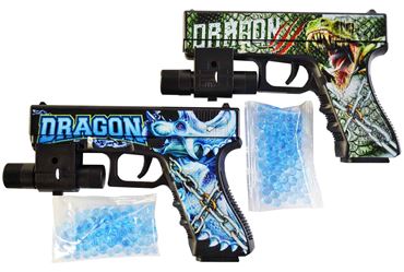 Пистолет с гелевыми пулями и лазером HY116-1G 2цвета (480)