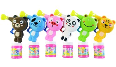 Пистолет с мыльными пузырями 6688-1B животные 6видов (300)