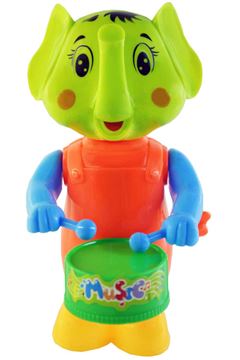 Слоник с барабаном заводной 333-14 (360)